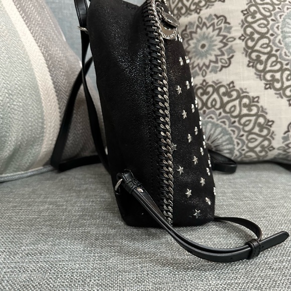❌SOLD❌ Stella McCartney Small Black Faux Leather Falabella Star Backpack - Picture 5 of 10